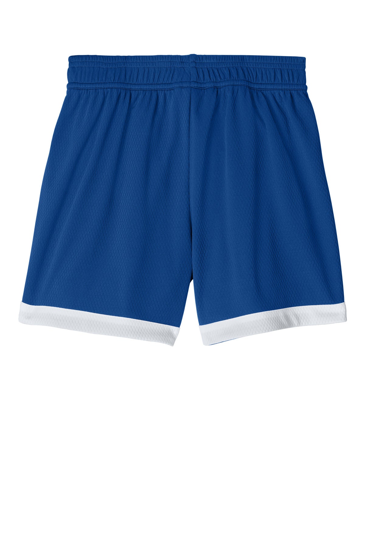 Front View of TRy/White Sport-Tek Youth Rival Basketball 5" Short YST901