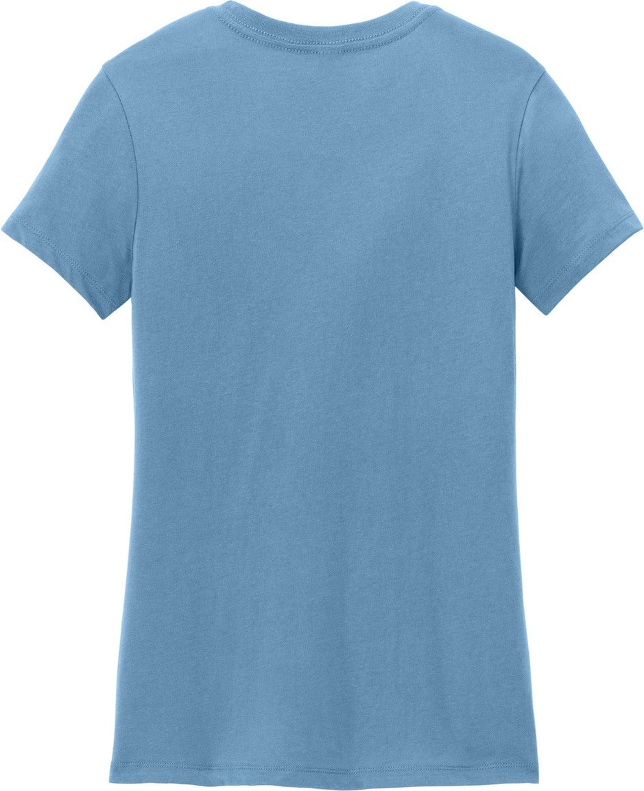 Rear View of TundraBlu District Women's Perfect Weight Tee. DM104L