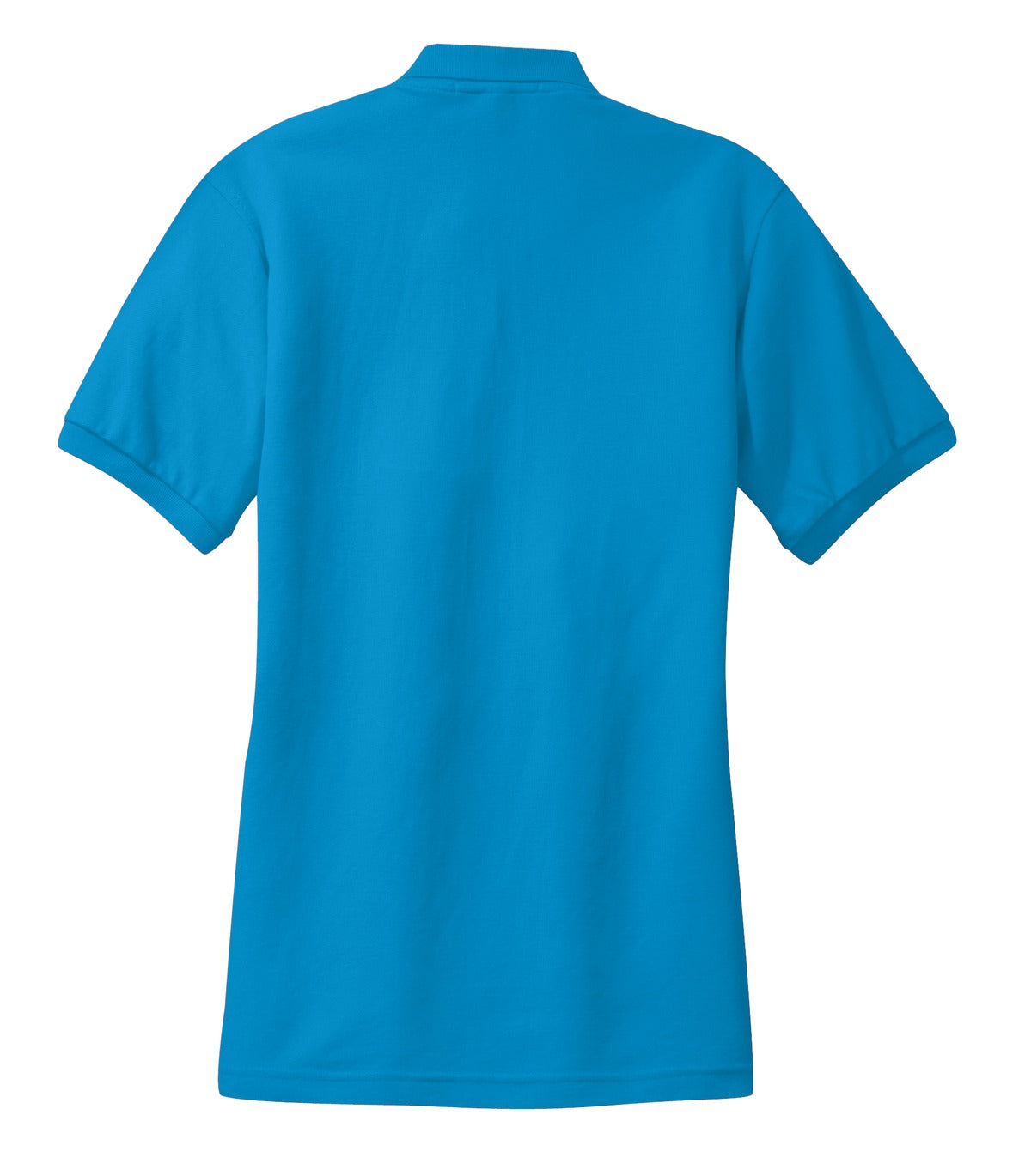 Front View of Turquoise Port Authority Women's Silk Touch Polo. L500