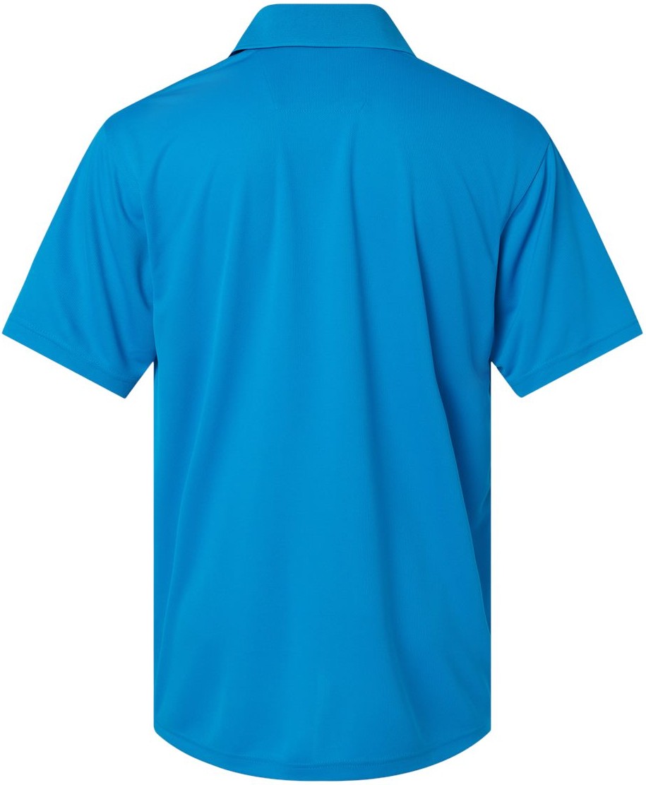 Rear View of Turquoise Saratoga Performance Mini Mesh Polo - 100