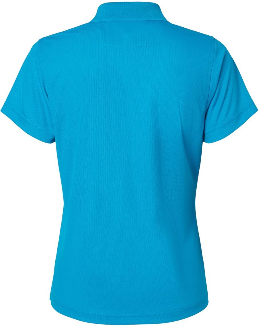 Front View of Turquoise Women's Saratoga Performance Mini Mesh Polo - 104
