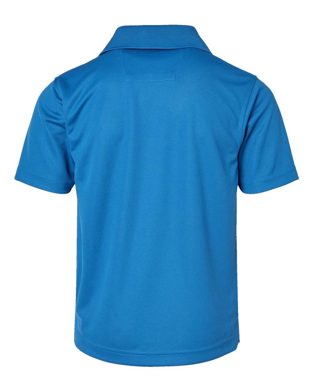 Front View of Turquoise Youth Saratoga Performance Mini Mesh Polo - 108Y