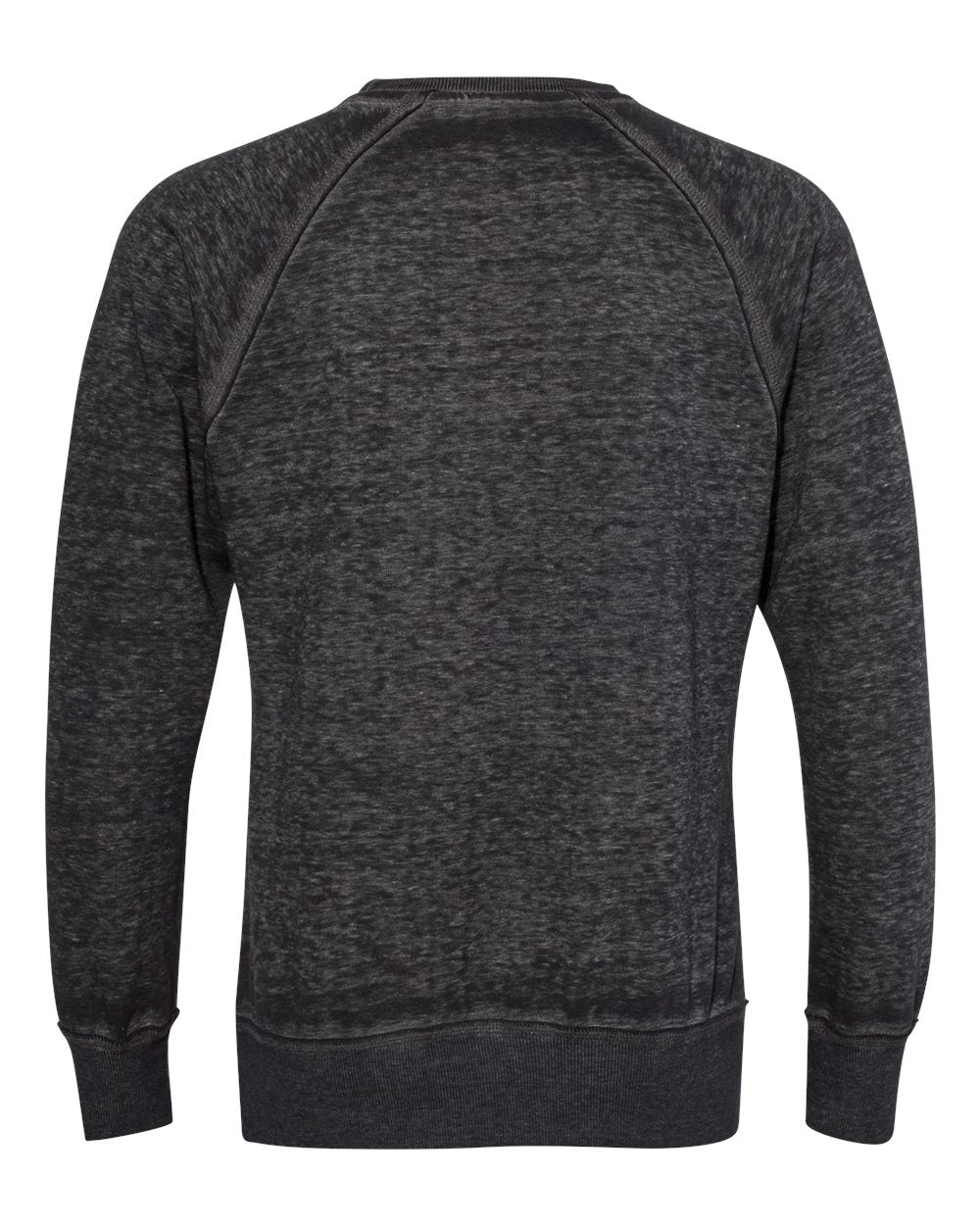 Rear View of Twisted Black Vintage Zen Fleece Crewneck Sweatshirt - 8920