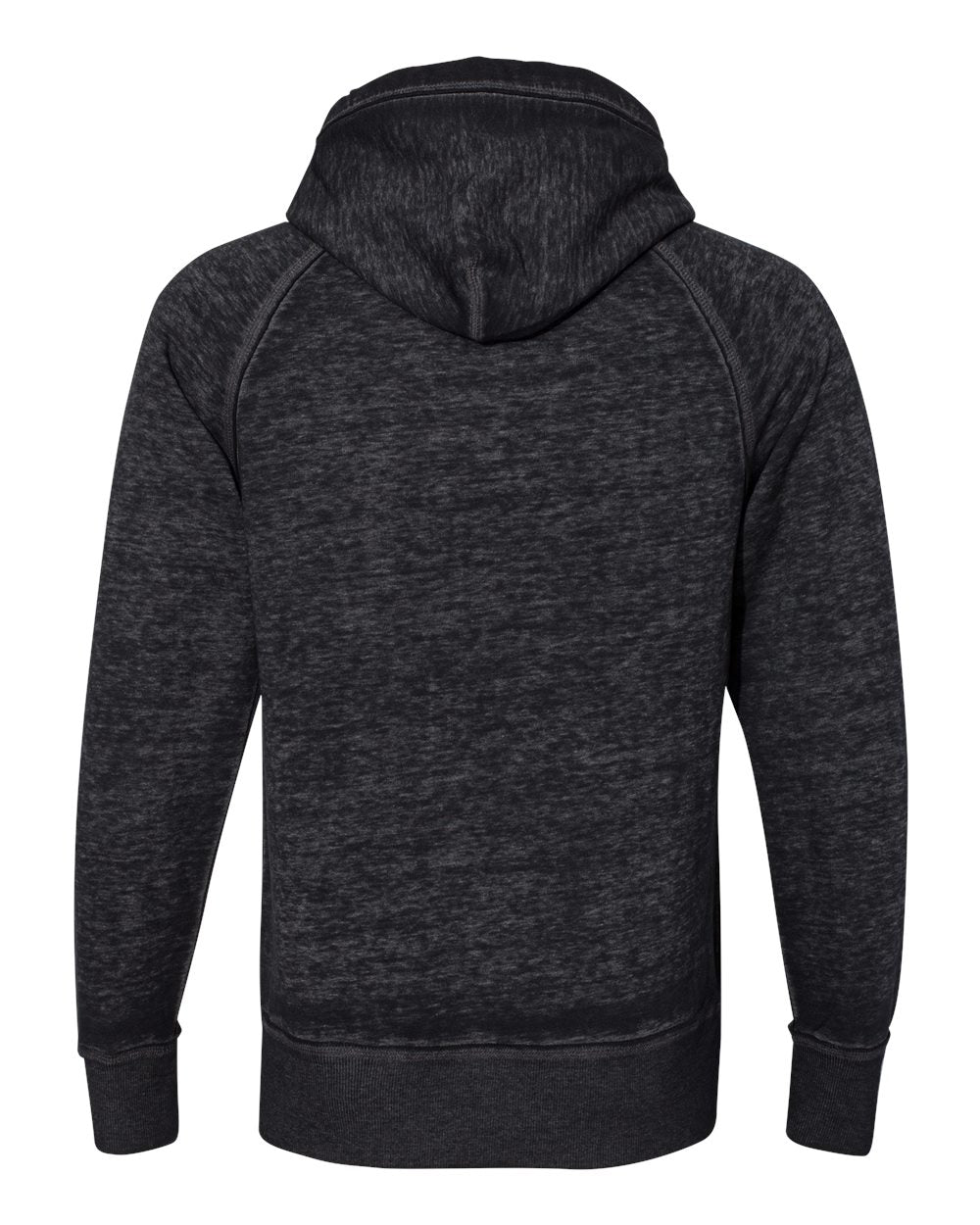 Front View of Twisted Black Vintage Zen Fleece Hooded Sweatshirt - 8915