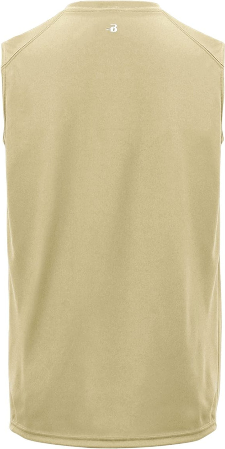 Rear View of VEGAS GOLD B-CORE SLEEVELESS TEE