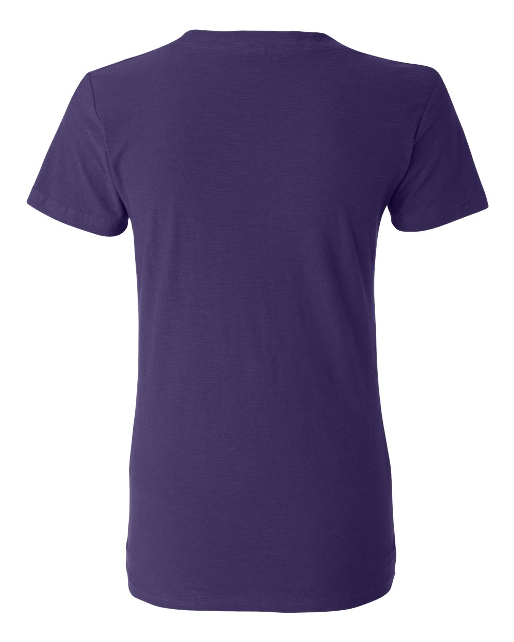 Rear View of Very Berry Women&#39;s V-Neck Slub T-Shirt - 8169