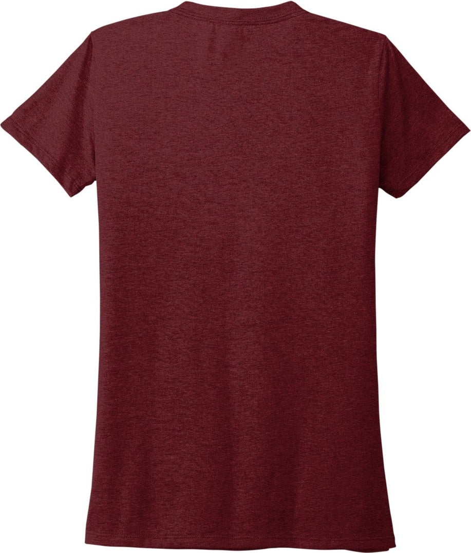 Front View of Vino Red Allmade Women's Tri-Blend Tee AL2008