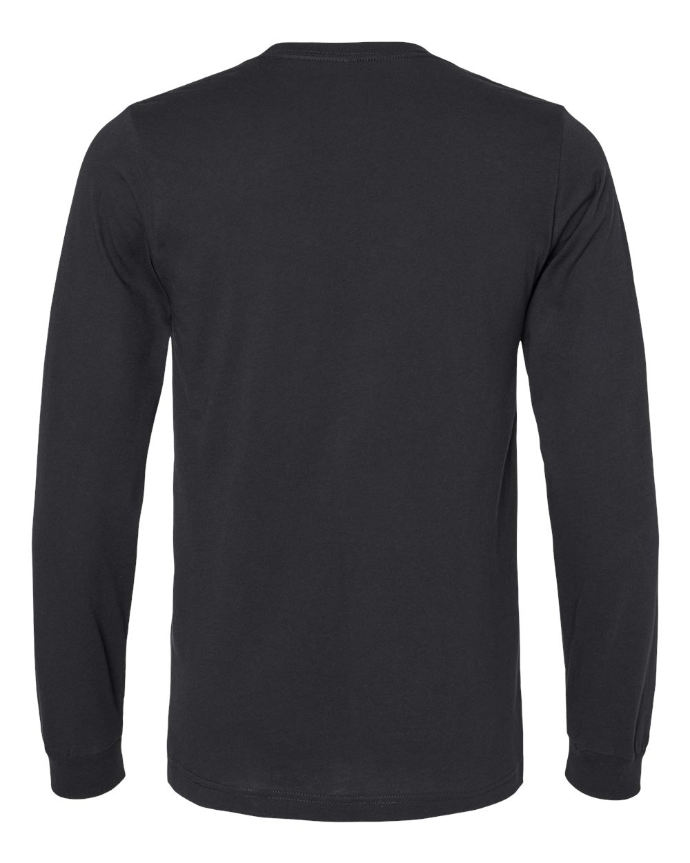 Front View of Vintage Black Jersey Long Sleeve Tee - 3501