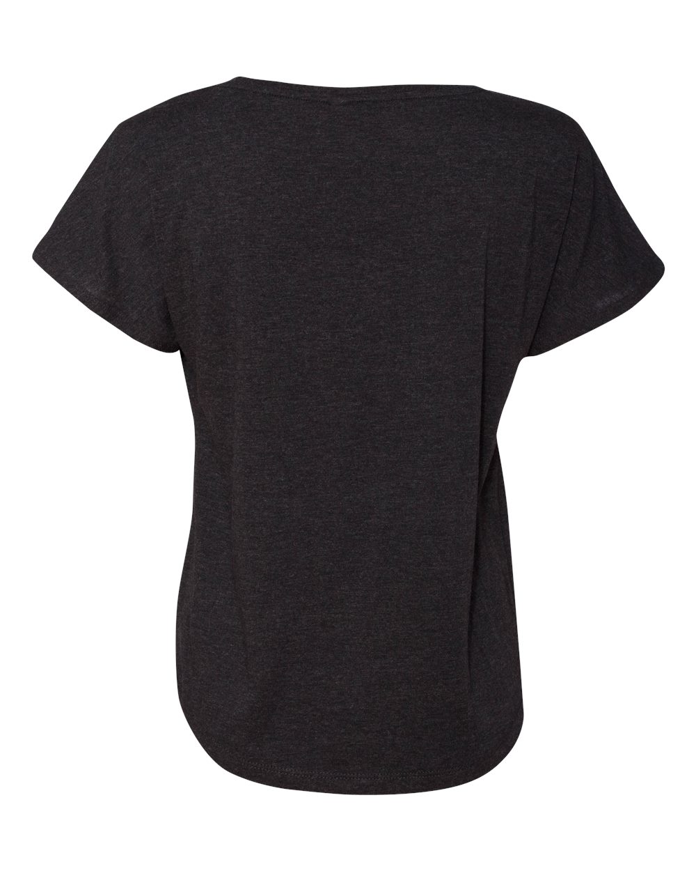 Rear View of Vintage Black Women’s Triblend Dolman T-Shirt - 6760
