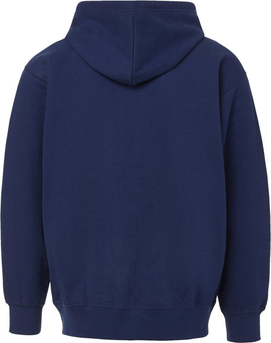 Front View of Vintage Blue Vintage Fleece Full-Zip Hooded Sweatshirt - 22132