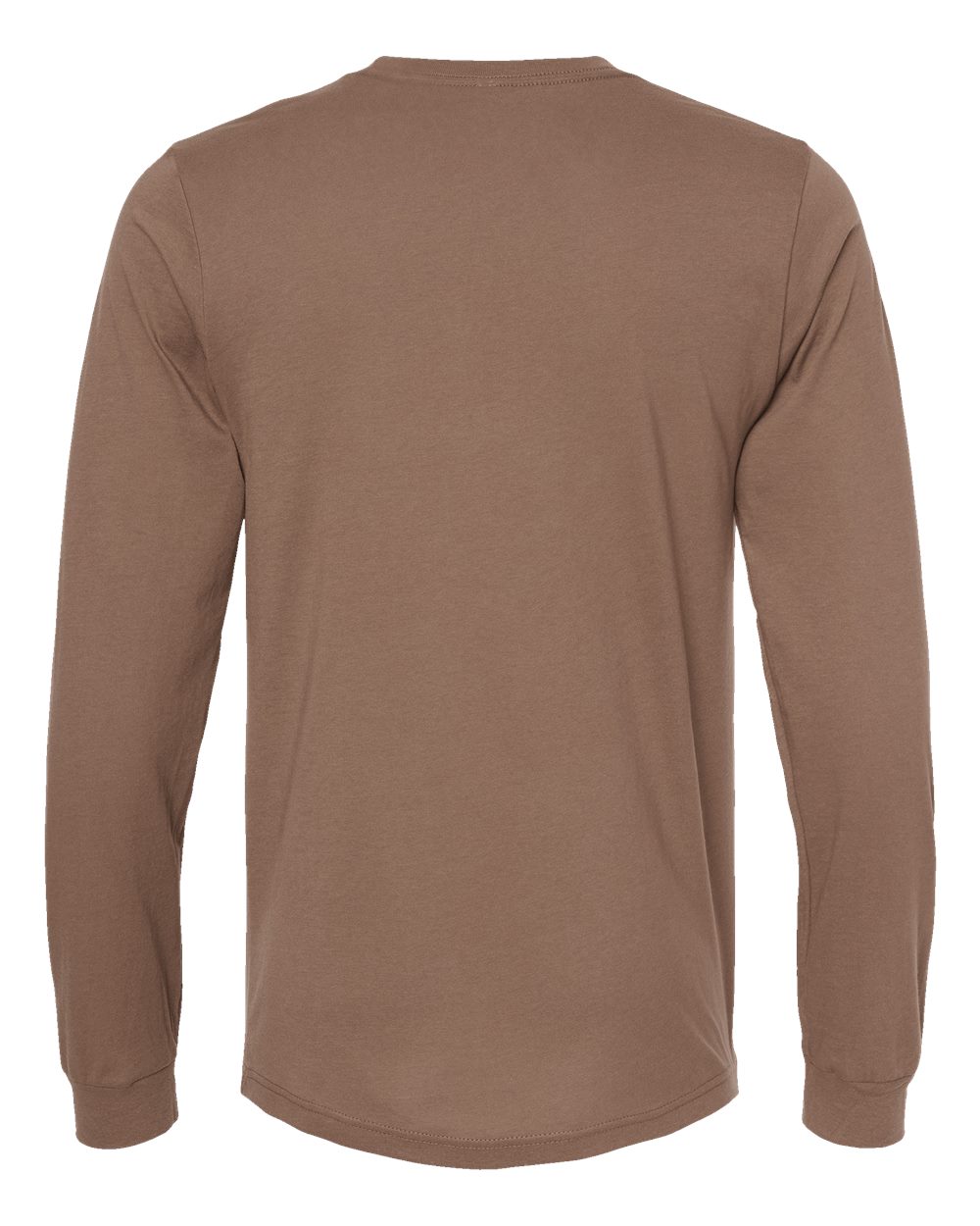 Front View of Vintage Brown Jersey Long Sleeve Tee - 3501