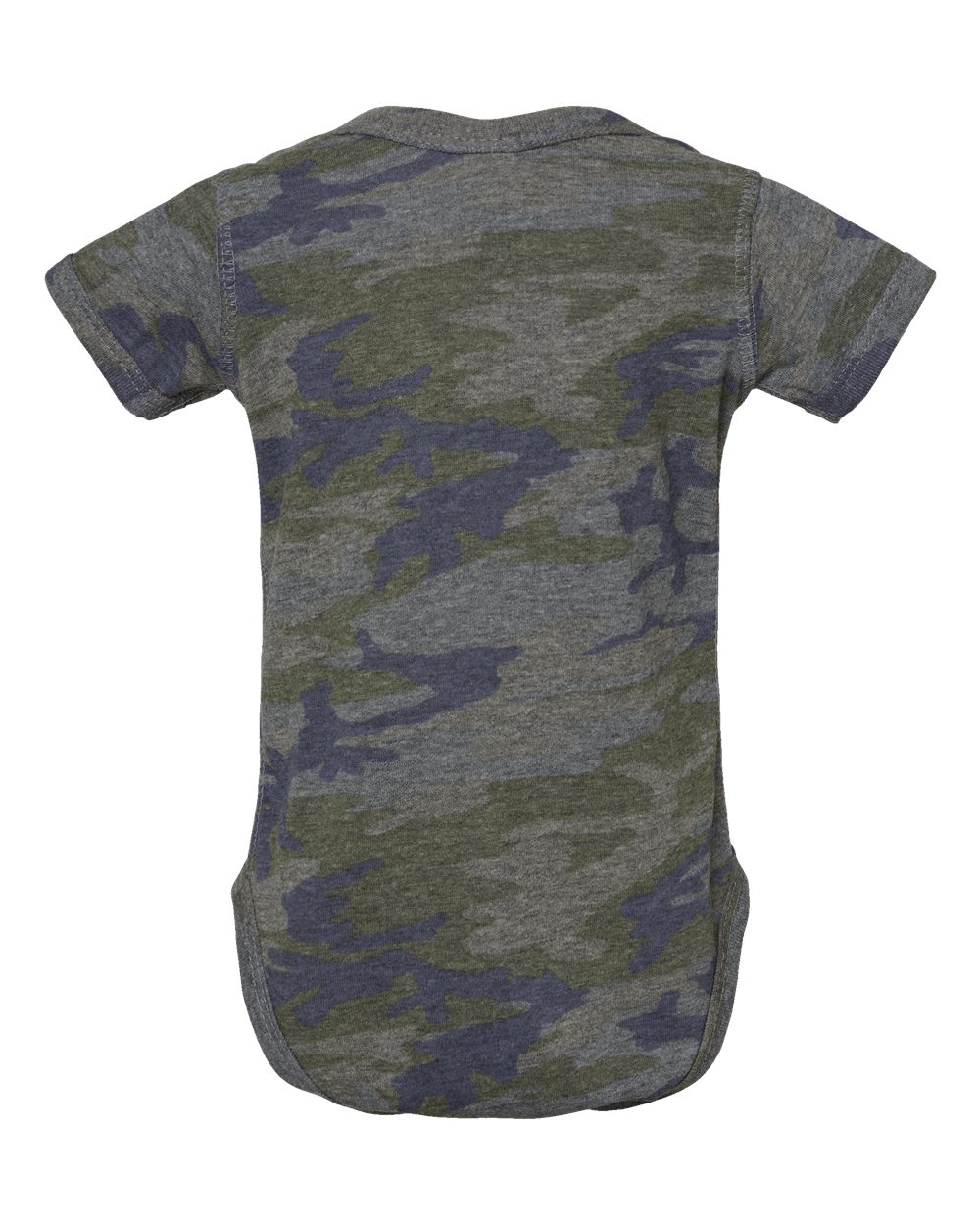 Front View of Vintage Camo Infant Fine Jersey Bodysuit - 4424