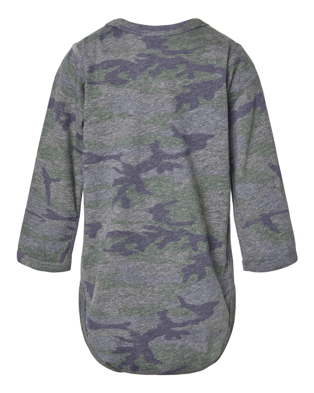 Rear View of Vintage Camo Infant Fine Jersey Long Sleeve Bodysuit - 4421