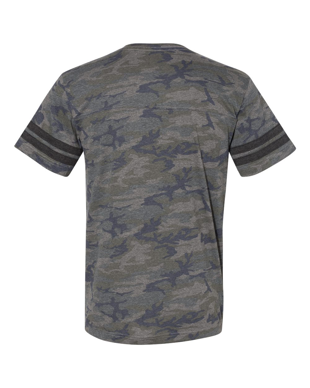 Front View of Vintage Camo/ Vintage Smoke Football Fine Jersey Tee - 6937