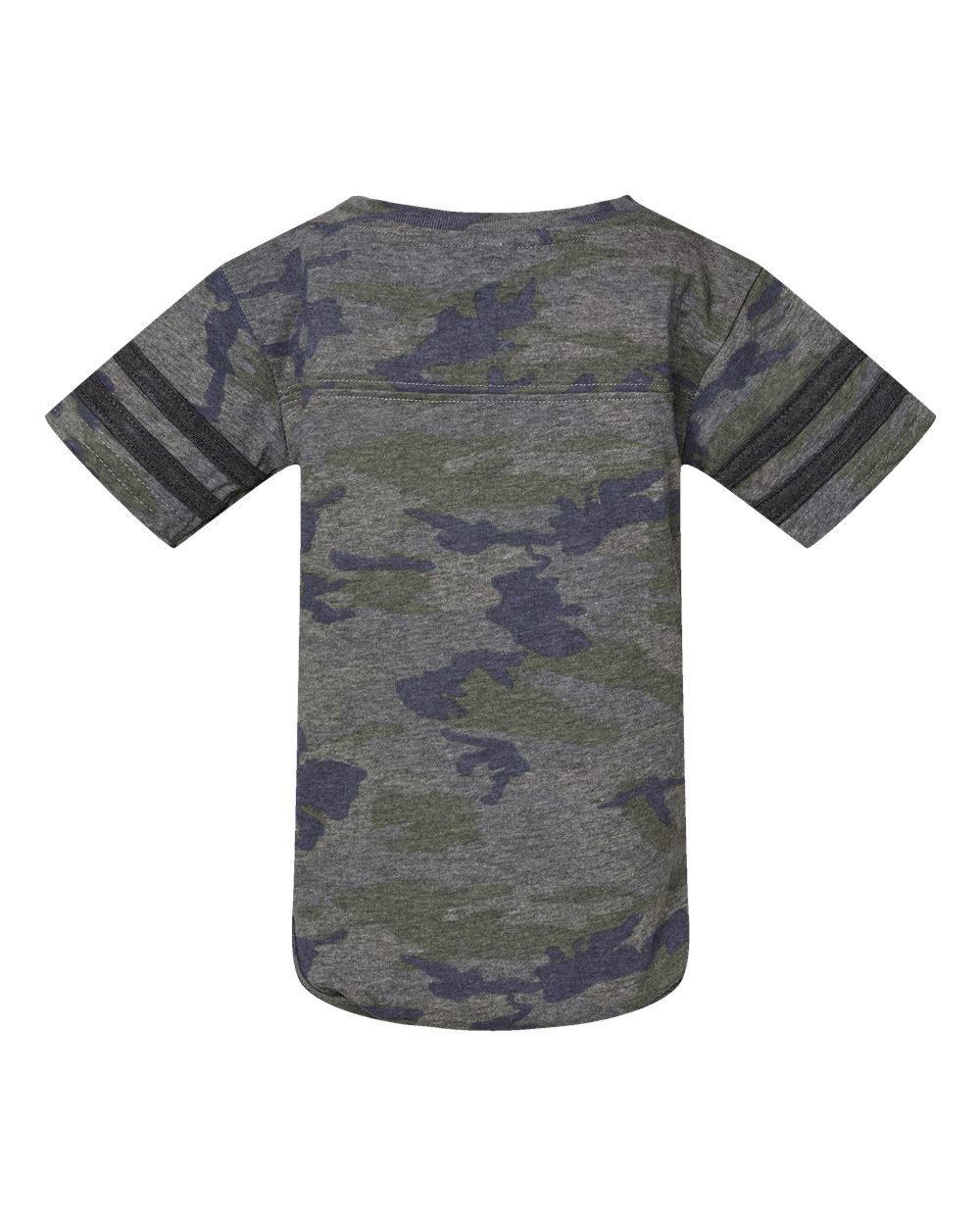 Front View of Vintage Camo/ Vintage Smoke Infant Football Fine Jersey Bodysuit - 4437