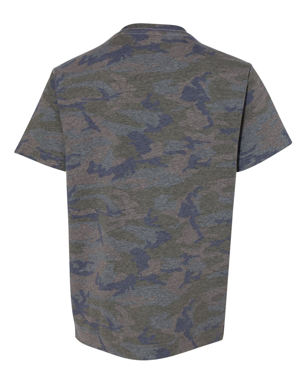 Front View of Vintage Camo Youth Fine Jersey Tee - 6101