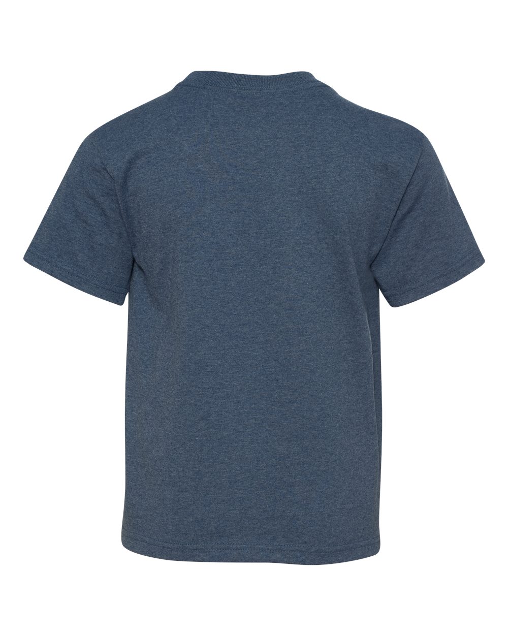 Rear View of Vintage Heather Blue Dri-Power® Youth 50/50 T-Shirt - 29BR