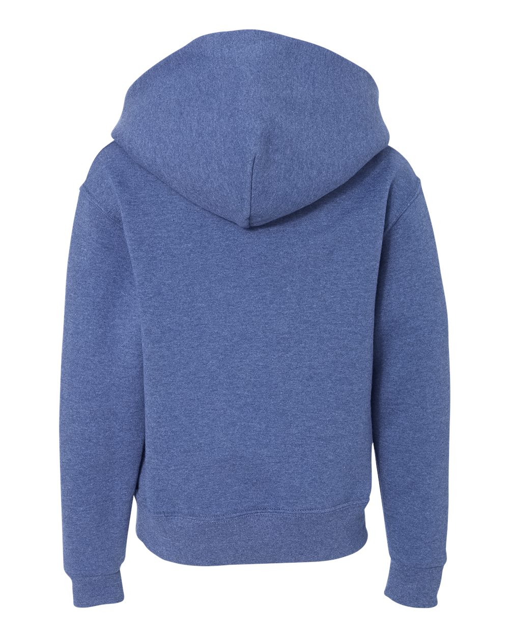 Rear View of Vintage Heather Blue NuBlend® Youth Hooded Sweatshirt - 996YR