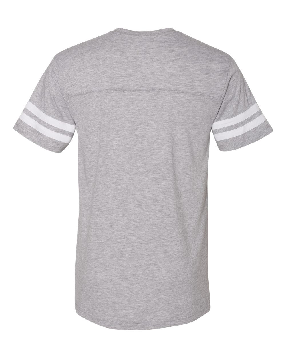 Front View of Vintage Heather/ White Football Fine Jersey Tee - 6937