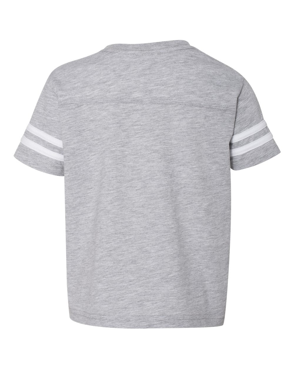 Front View of Vintage Heather/ White Toddler Football Fine Jersey Tee - 3037