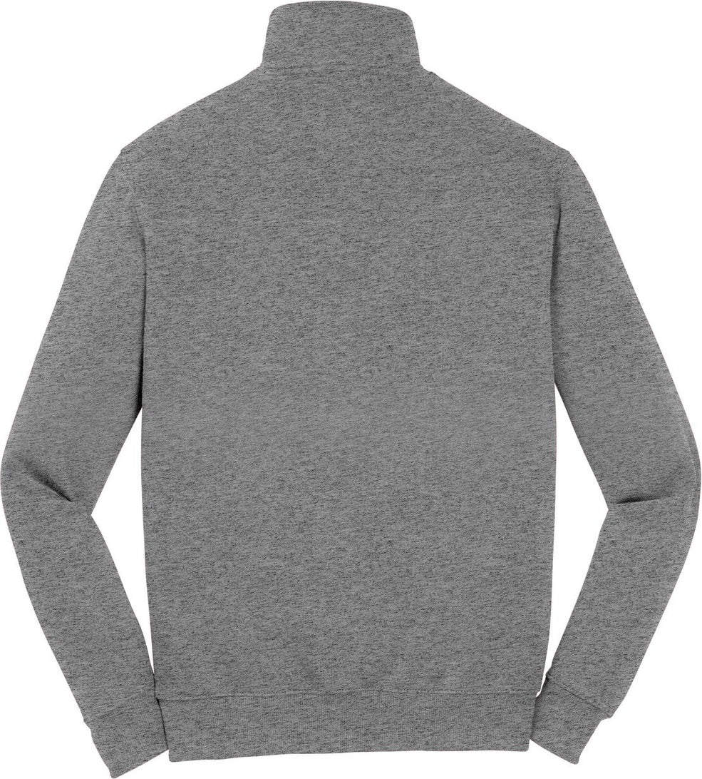 Rear View of Vintage Hthr Sport-Tek 1/4-Zip Sweatshirt. ST253