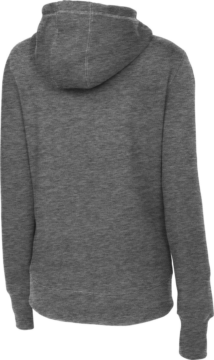 Rear View of Vintage Hthr Sport-Tek Women's Pullover Hooded Sweatshirt. LST254