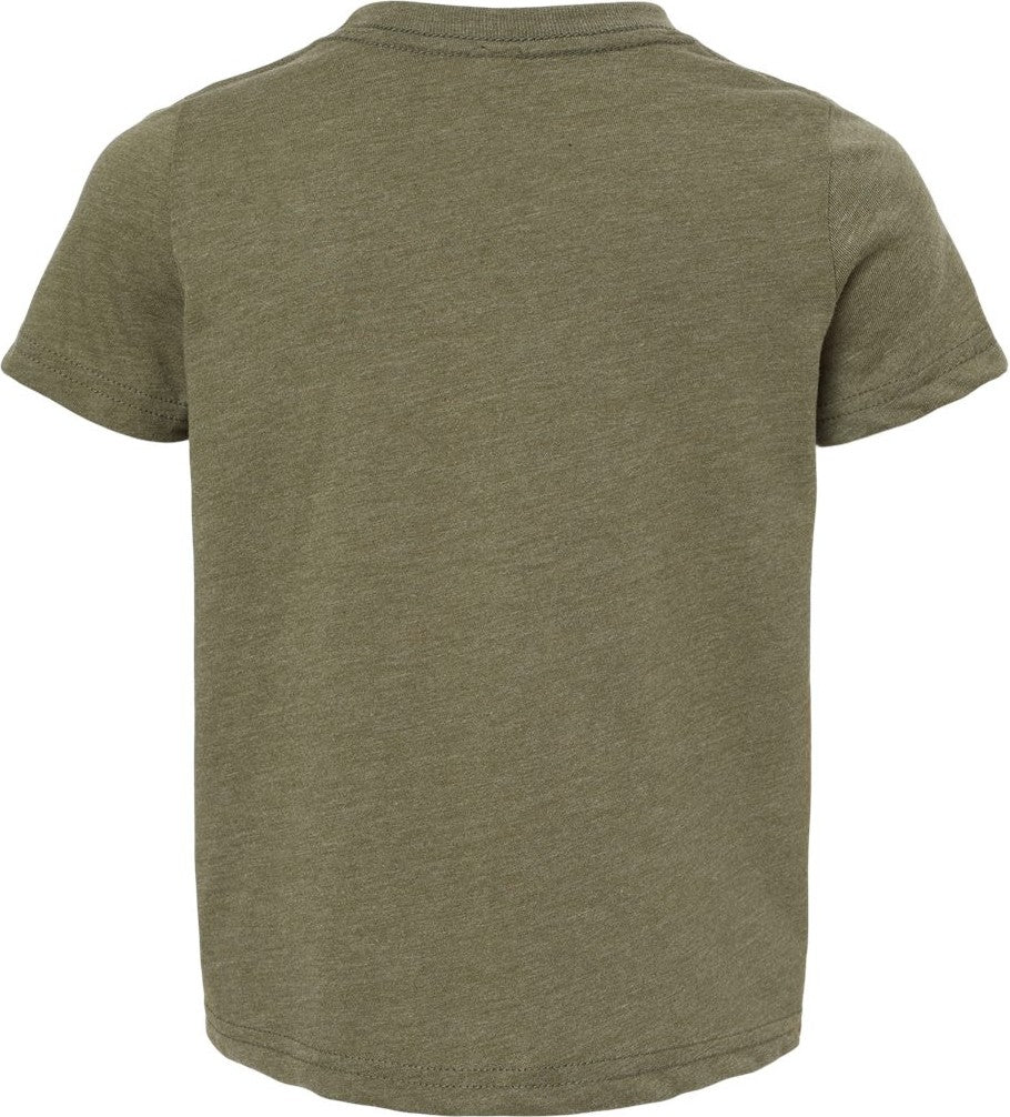 Front View of Vintage Military Green Toddler Fine Jersey Tee - 3321