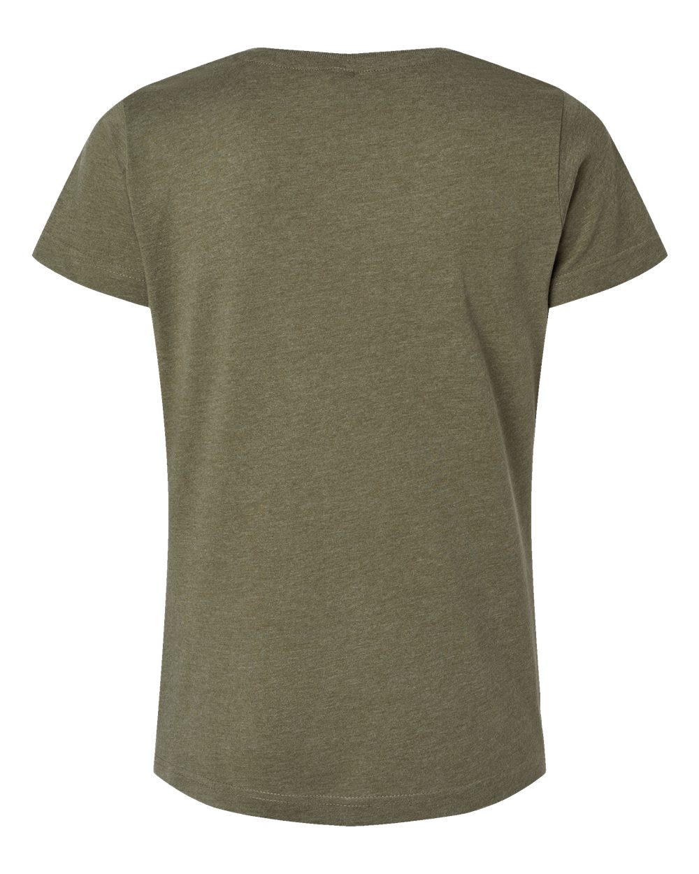 Front View of Vintage Military Green Women's Fine Jersey Tee - 3516