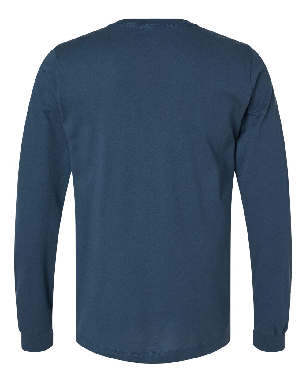 Front View of Vintage Navy Jersey Long Sleeve Tee - 3501