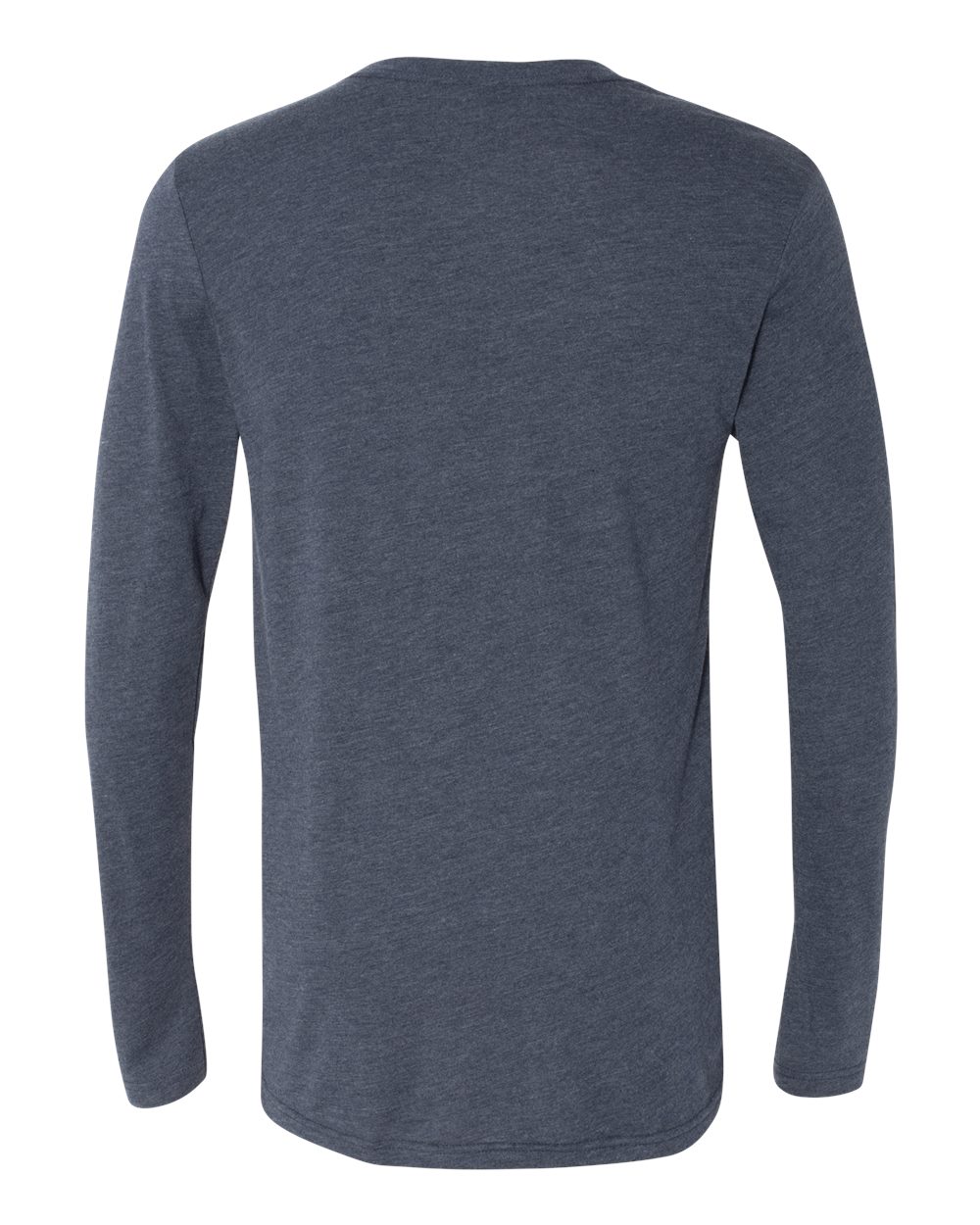 Front View of Vintage Navy Triblend Long Sleeve T-Shirt - 6071