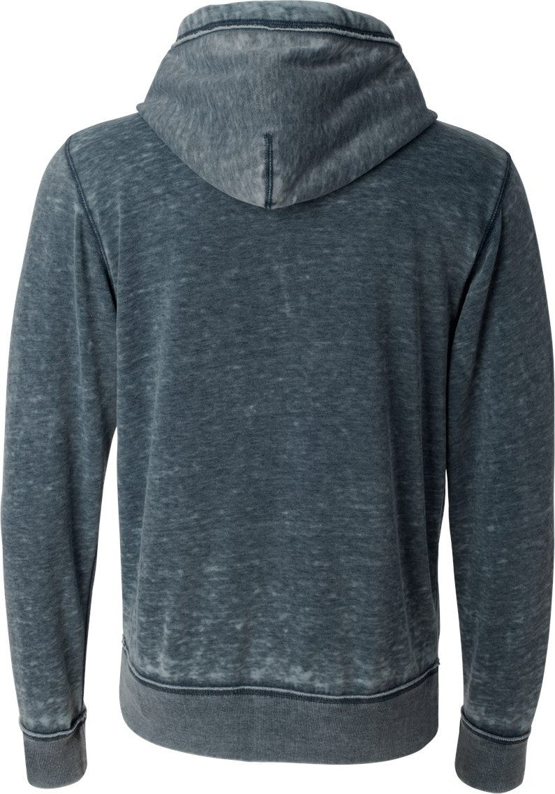 Rear View of Vintage Navy Vintage Zen Fleece Full-Zip Hooded Sweatshirt - 8916