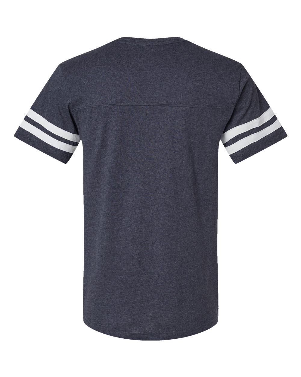 Front View of Vintage Navy/ White Football Fine Jersey Tee - 6937