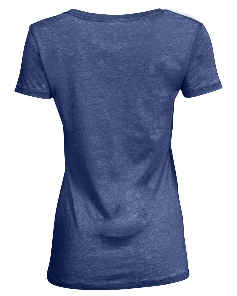 Front View of Vintage Navy Women's Vintage Dye V-Neck T-Shirt - 208B