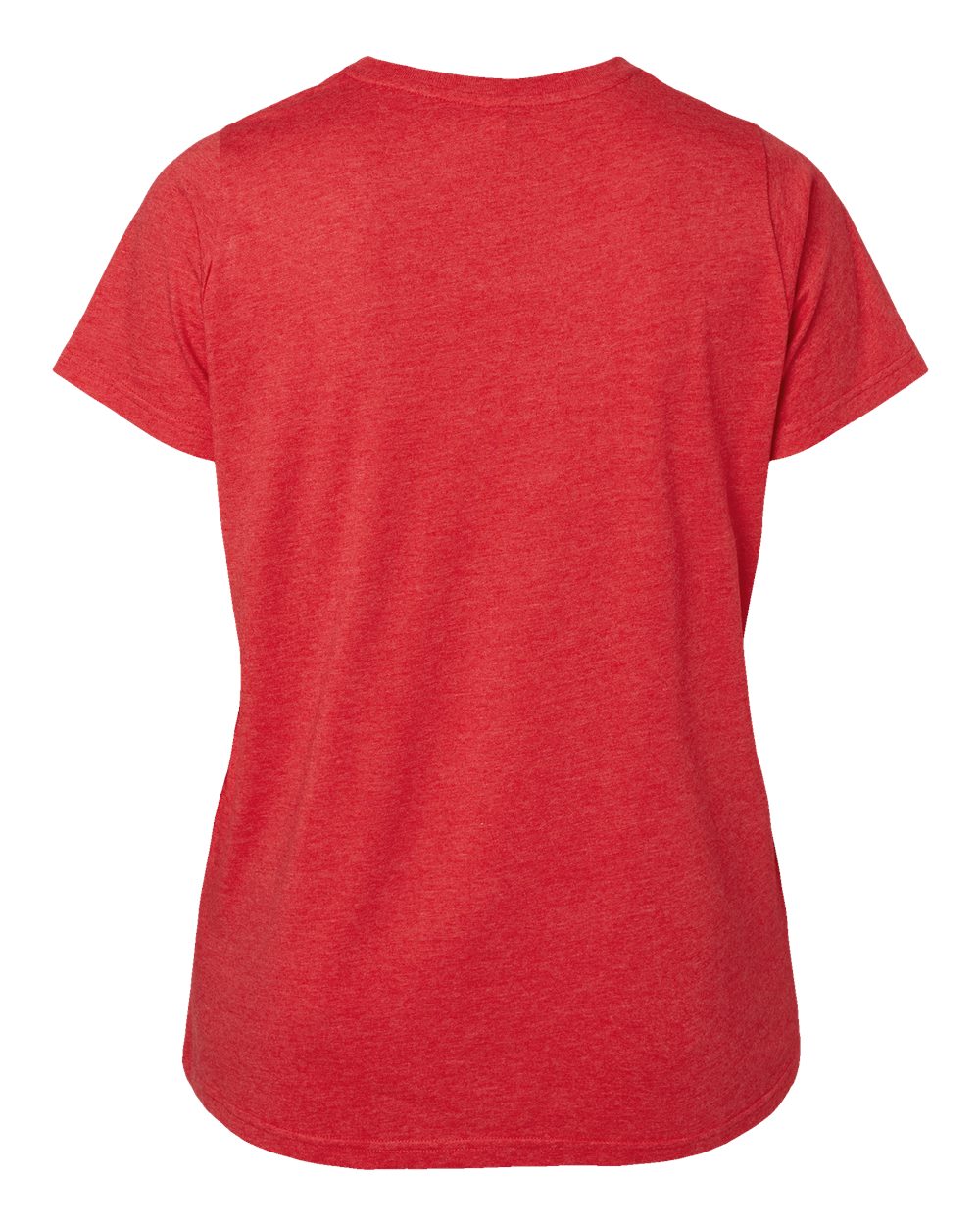 Front View of Vintage Red Curvy Collection Women's Fine Jersey Tee - 3816