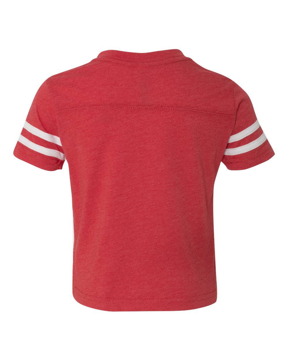 Front View of Vintage Red/ White Toddler Football Fine Jersey Tee - 3037
