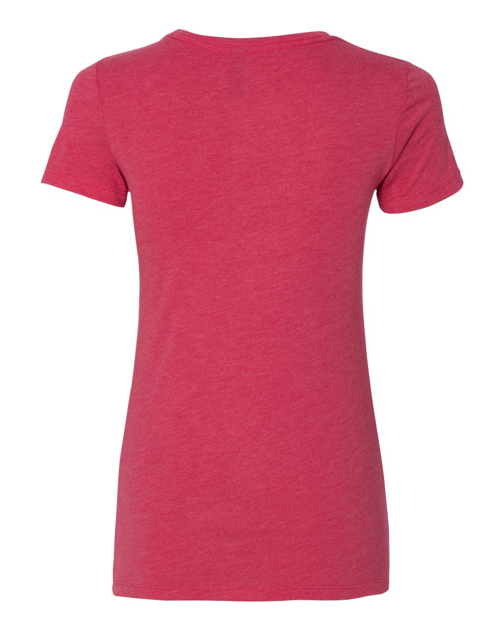 Rear View of Vintage Shocking Pink Women’s Triblend T-Shirt - 6710