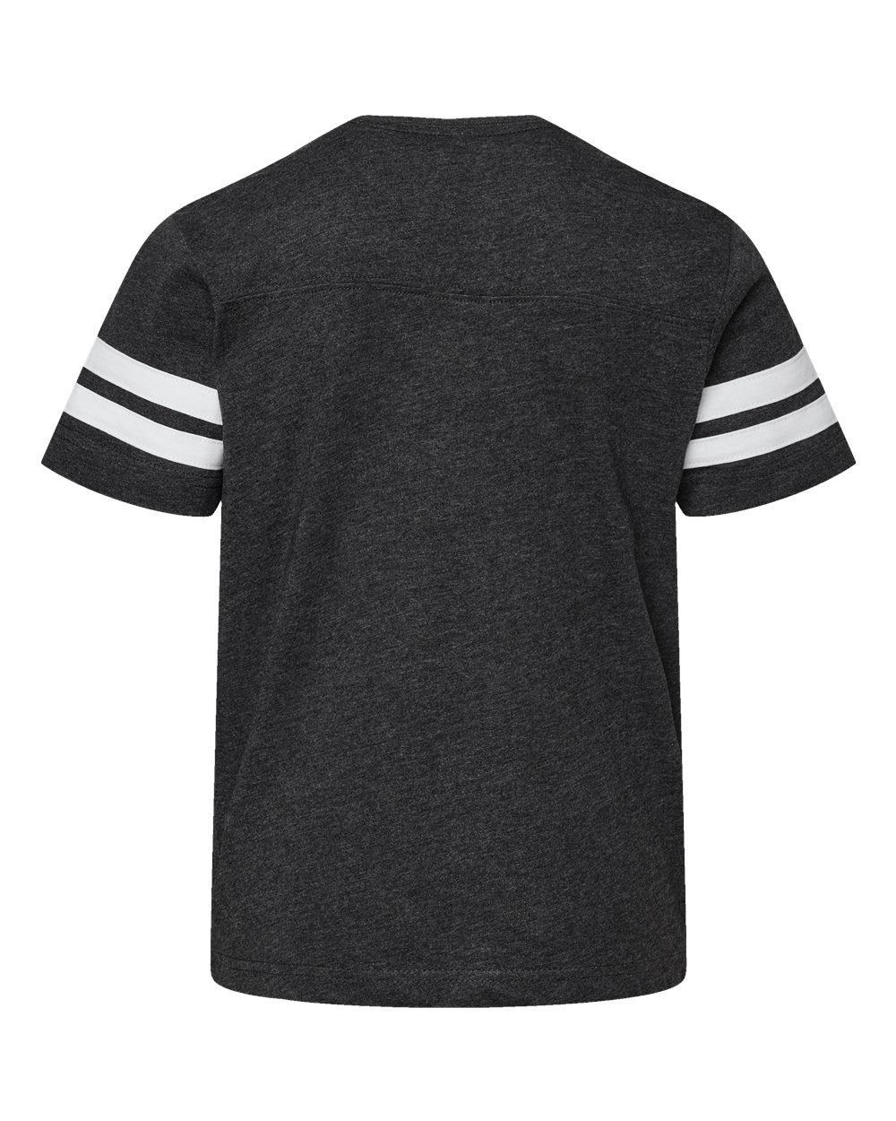 Front View of Vintage Smoke/ White Youth Football Fine Jersey Tee - 6137