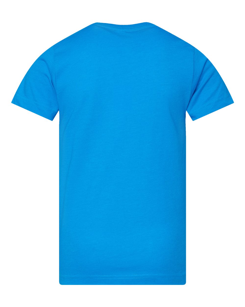 Rear View of Vintage Turquoise Youth Fine Jersey Tee - 6101