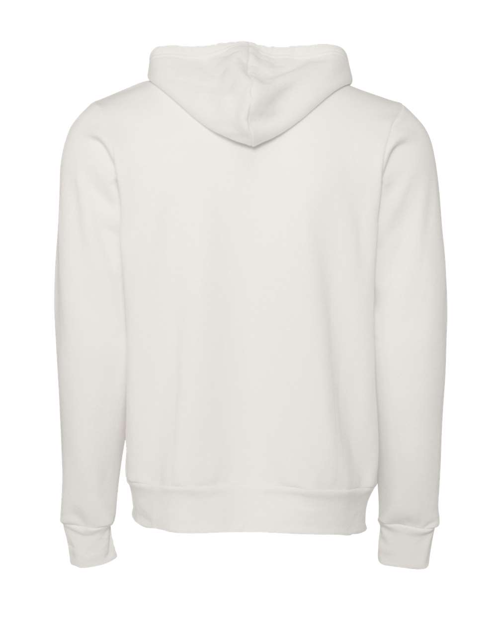 Front View of Vintage White Sponge Fleece Full-Zip Hoodie - 3739