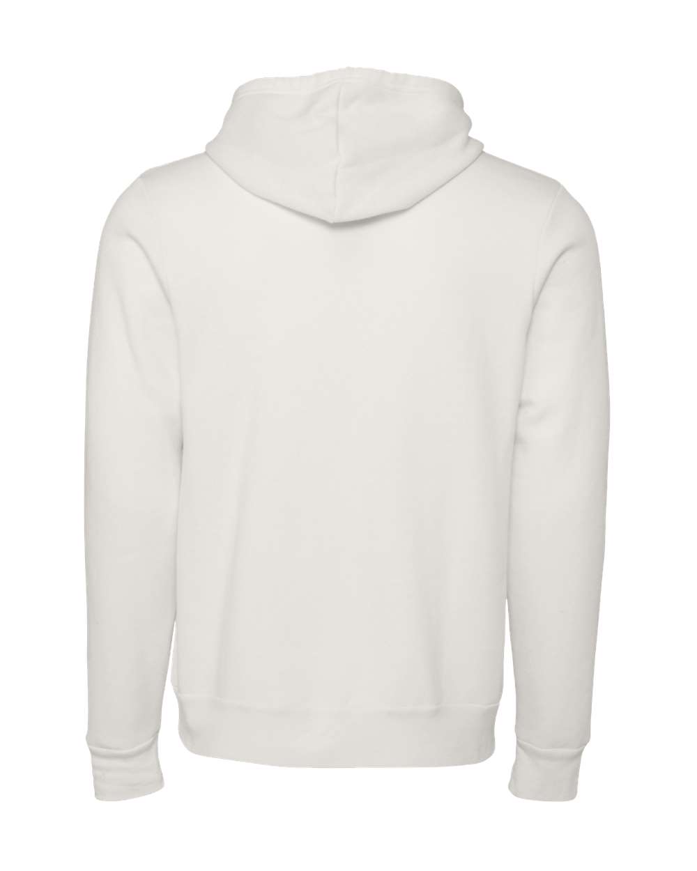 Front View of Vintage White Sponge Fleece Hoodie - 3719
