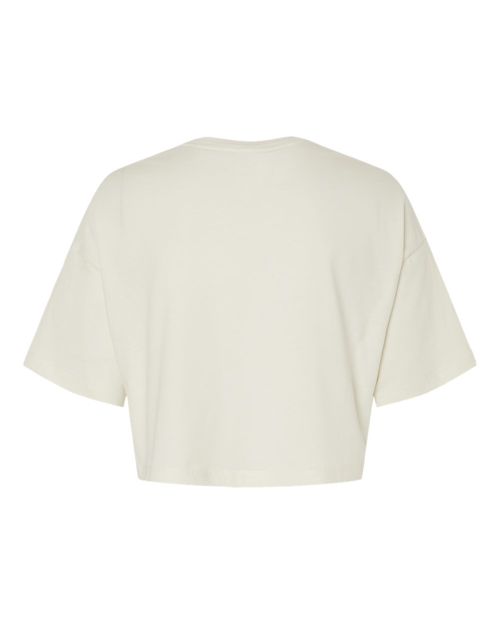 Rear View of Vintage White Women&#39;s Jersey Crop Tee - 6482