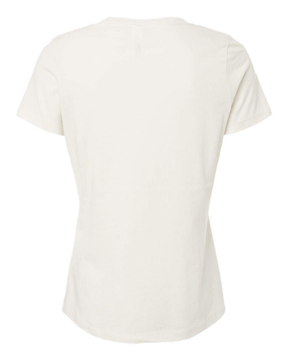 Front View of Vintage White Women’s Relaxed Jersey V-Neck Tee - 6405