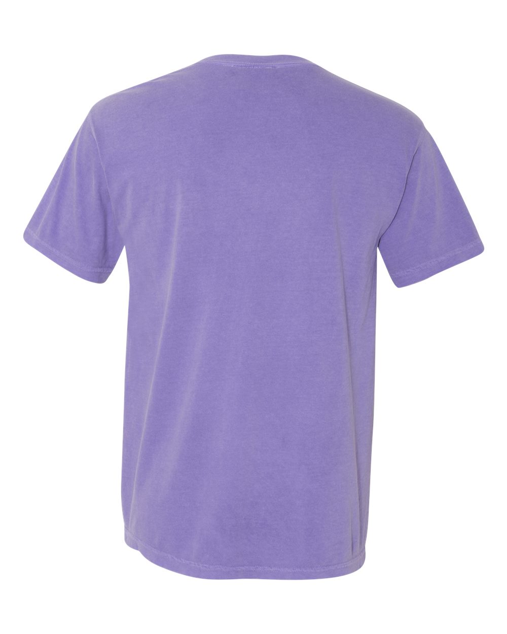 Front View of Violet Garment-Dyed Heavyweight Pocket T-Shirt - 6030