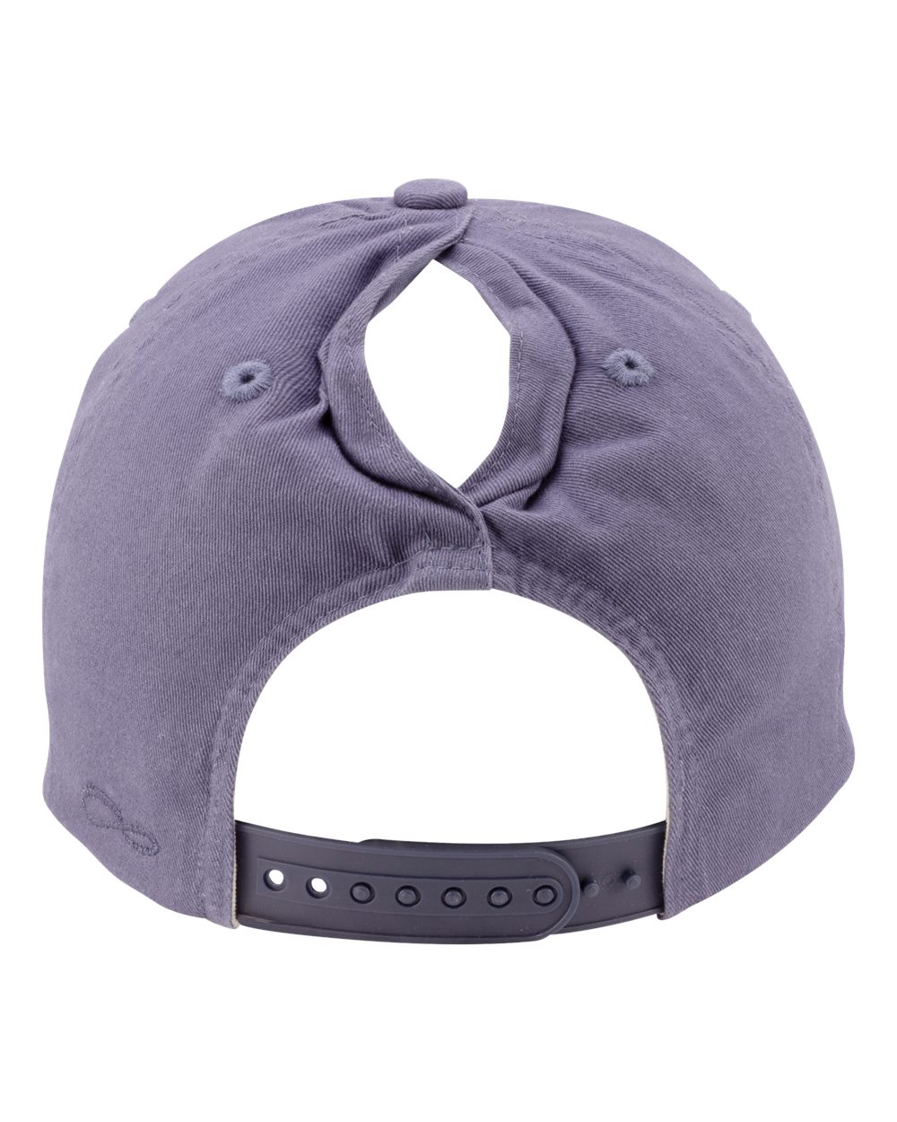 Rear View of Violet/ Snow Leopard Women's Washed 5-Panel with Rope - MAYA