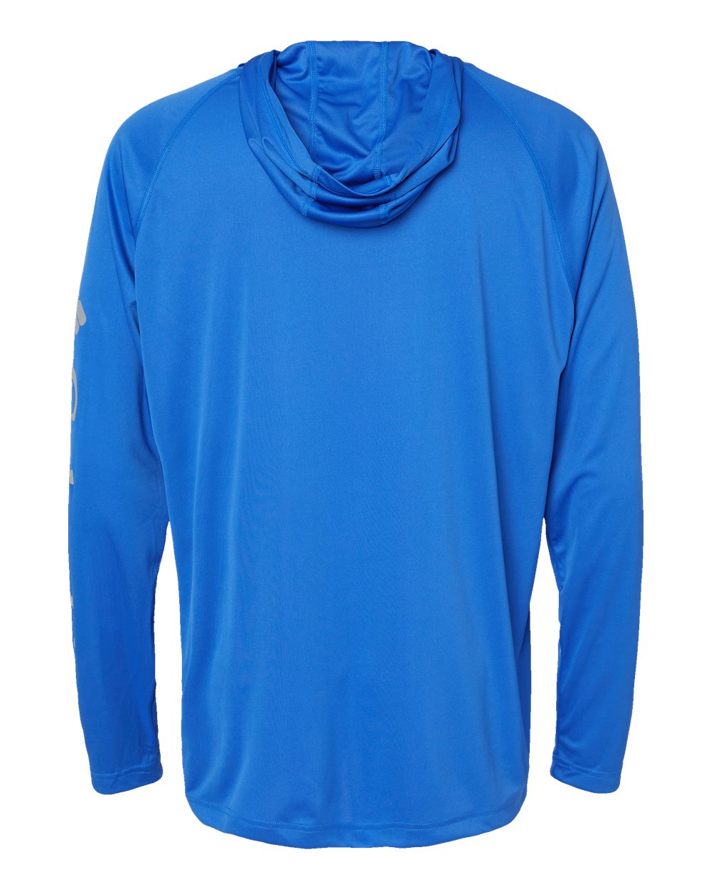 Front View of Vivid Blue/ Cool Grey PFG Terminal Tackle™ Hooded Long Sleeve T-Shirt - 212482