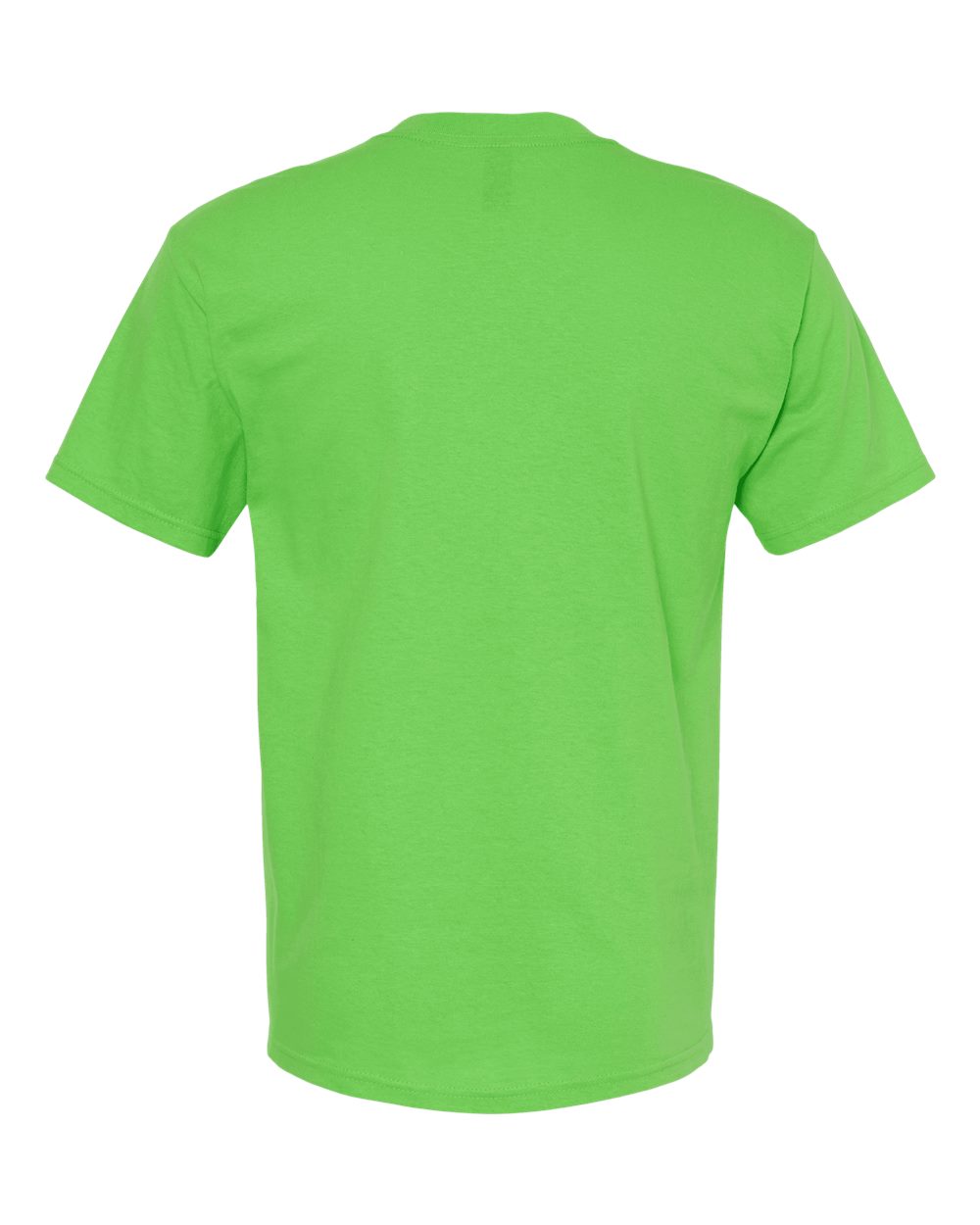 Front View of Vivid Lime Gold Soft Touch T-Shirt - 4800