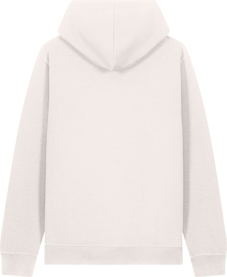 Front View of VtgWhite Stanley/Stella Unisex Sounder Hooded Sweatshirt SXU012