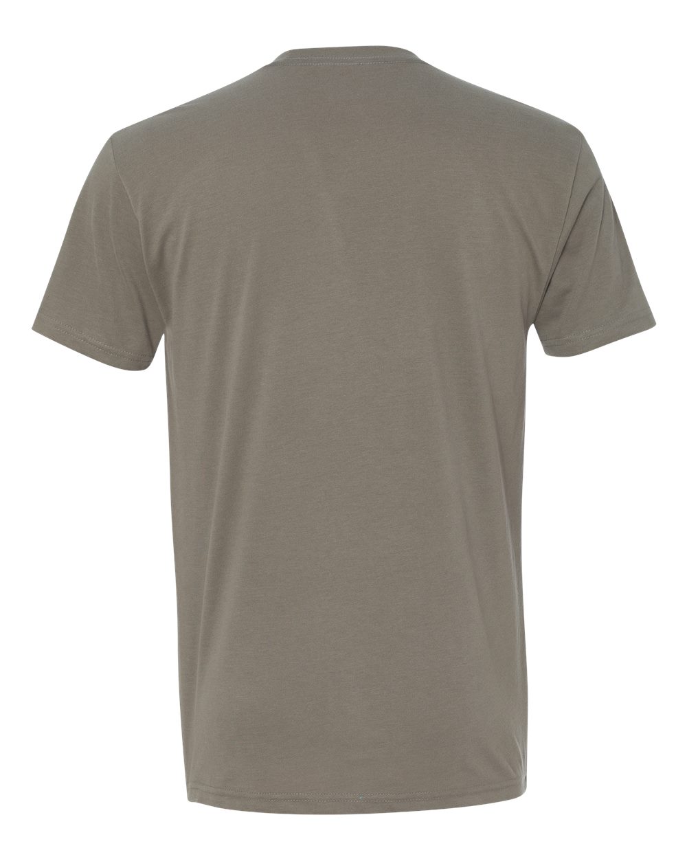 Rear View of Warm Grey Sueded T-Shirt - 6410
