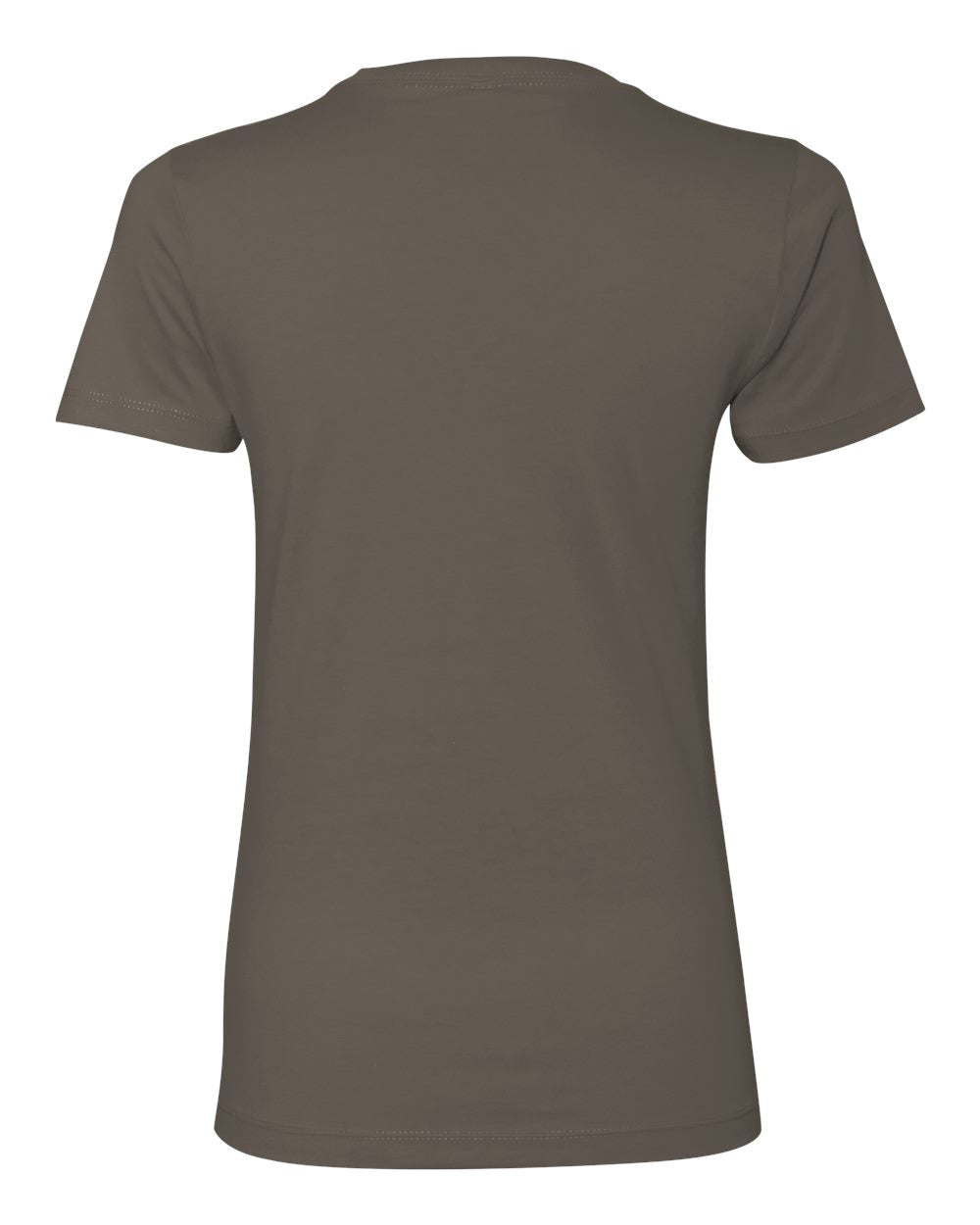 Rear View of Warm Grey Women’s Cotton T-Shirt - 3900