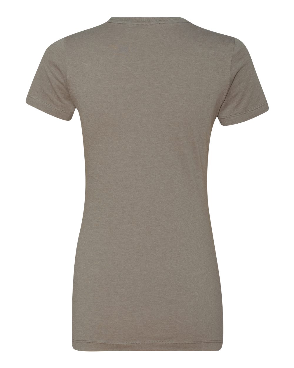 Rear View of Warm Grey Women’s CVC T-Shirt - 6610